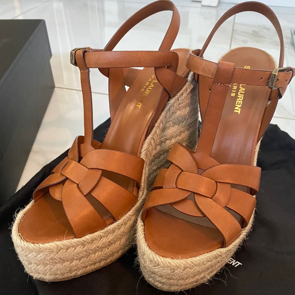 SAINT LAURENT TRIBUTE WEDGE SIZE 39